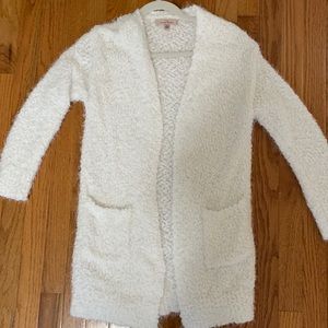 Knit White Fitted Cardigan